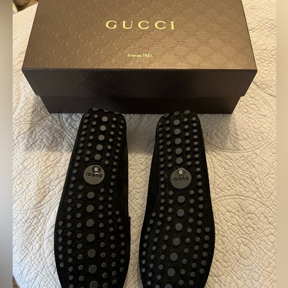 Gucci black suede driving move - Picture 2 of 5